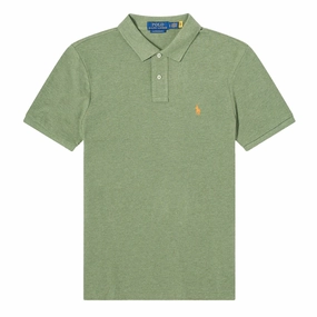 Polo Ralph Lauren Custom Slim Fit Classic Polo Cargo Green Heather mens t-shirts outlet
