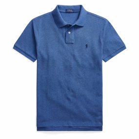 Polo Ralph Lauren Custom Slim Fit Classic Polo Royal Blue Heather mens t-shirts outlet