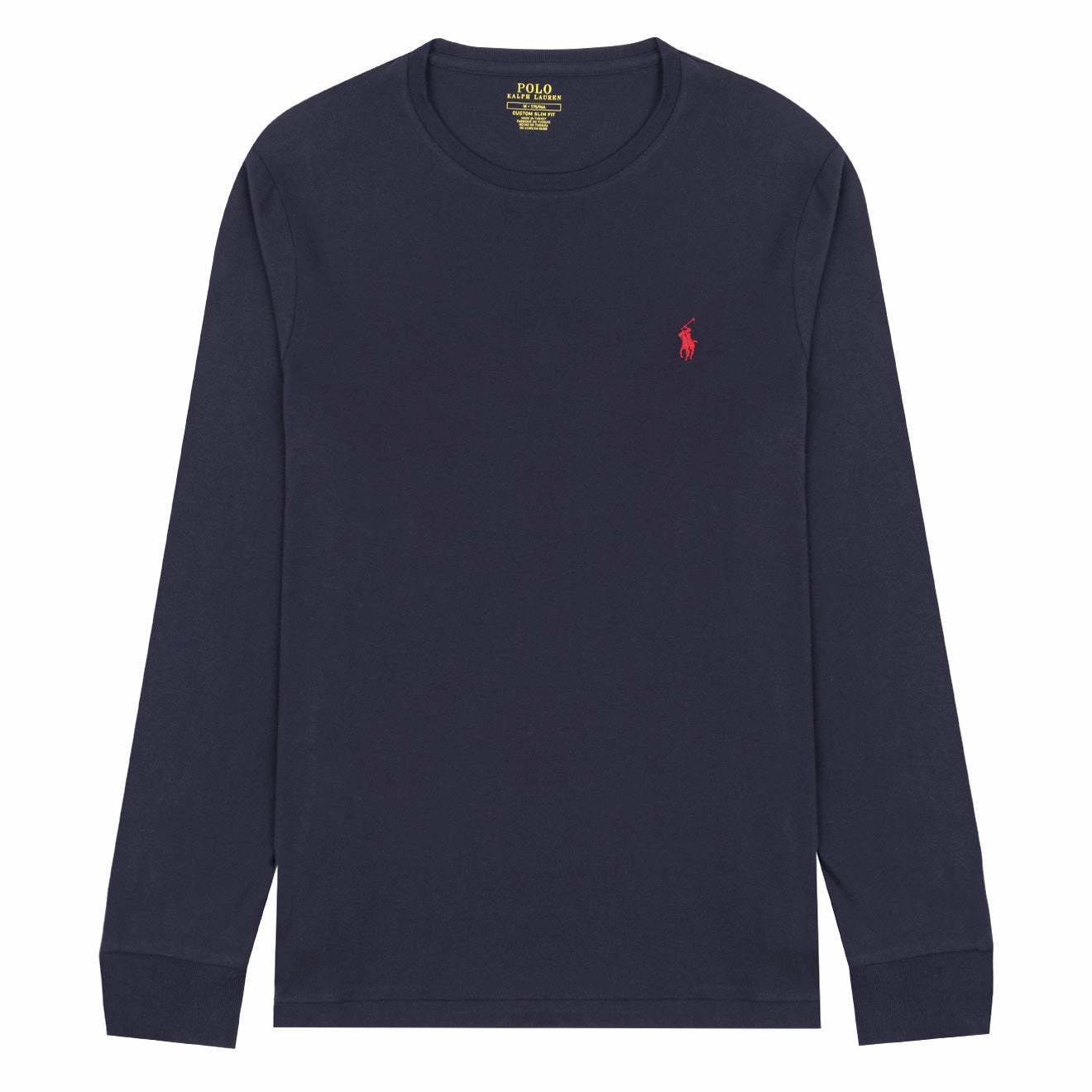 Polo Ralph Lauren Custom Slim Fit Cotton LS T-Shirt Ink Navy henley shirts online