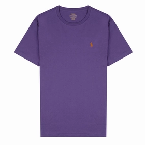 Polo Ralph Lauren Custom Slim Fit Cotton T-Shirt Tie Purple henley shirts online