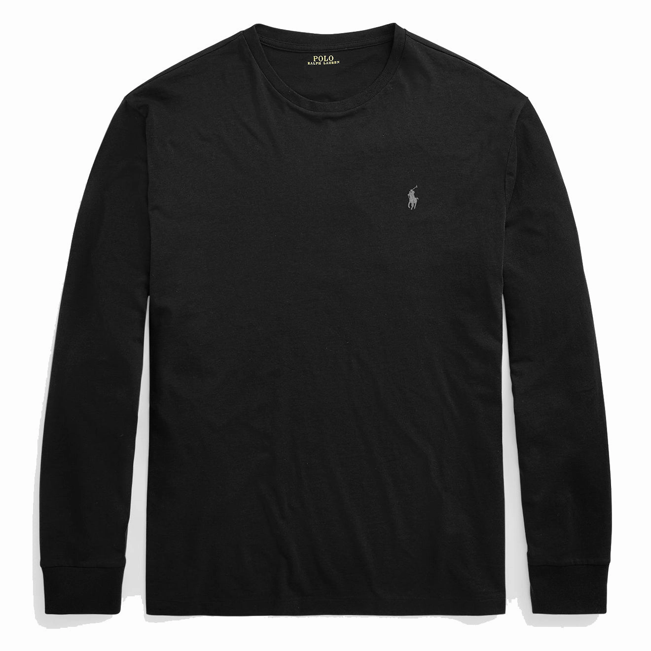 Polo Ralph Lauren Custom Slim Fit LS T-Shirt Polo Black / Grey Pony henley shirts online