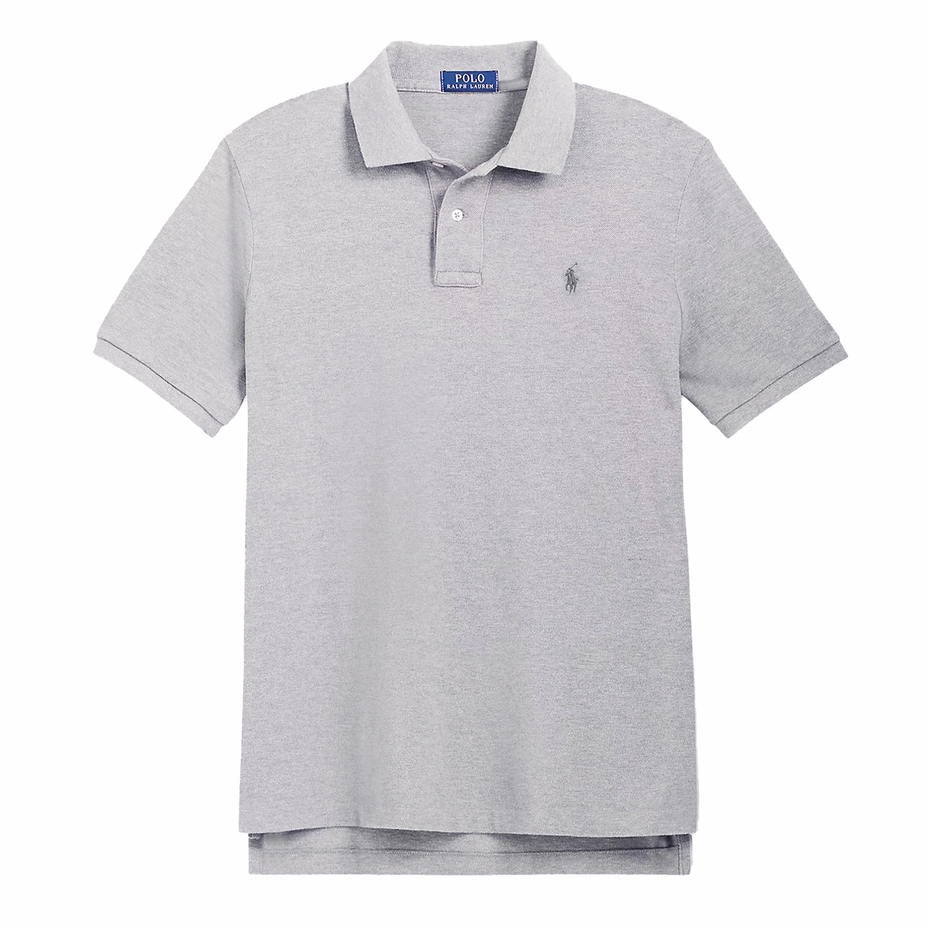 Polo Ralph Lauren Custom Slim Fit Mesh Polo Shirt Steel Heather mens t-shirts outlet