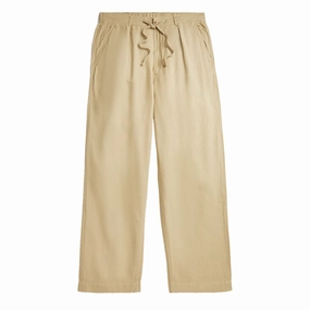 Polo Ralph Lauren Pleated Cotton Linen Pants Coastal Beige mens joggers promo code