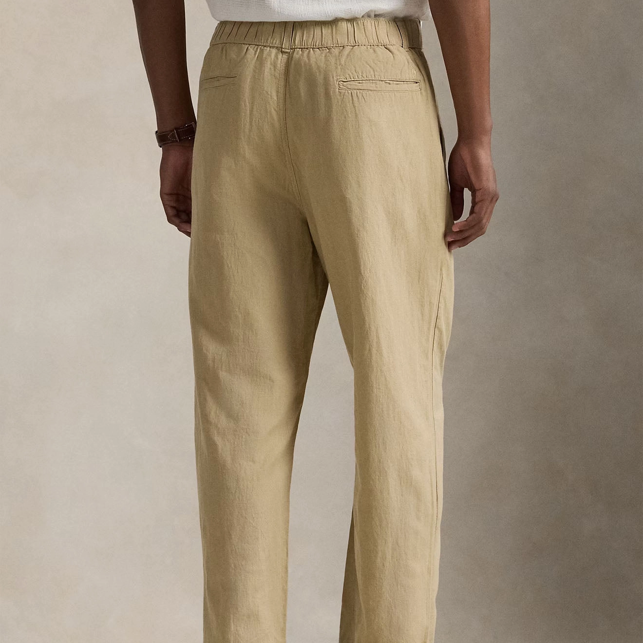 Polo Ralph Lauren Pleated Cotton Linen Pants Coastal Beige