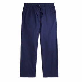 Polo Ralph Lauren Pleated Cotton Linen Pants Newport Navy mens joggers promo code
