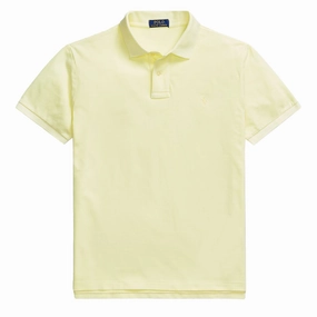 Polo Ralph Lauren Short Sleeve Polo Shirt Custom Slim Lime mens t-shirts outlet