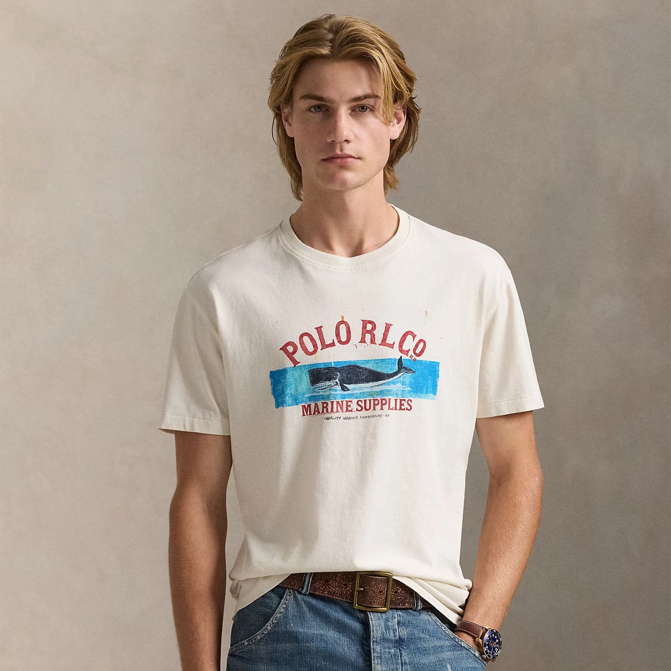 Polo Ralph Lauren Short Sleeve T Shirt Classic Deckwash White