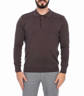 PONCE LONG SLEEVE POLO chunky knit discount