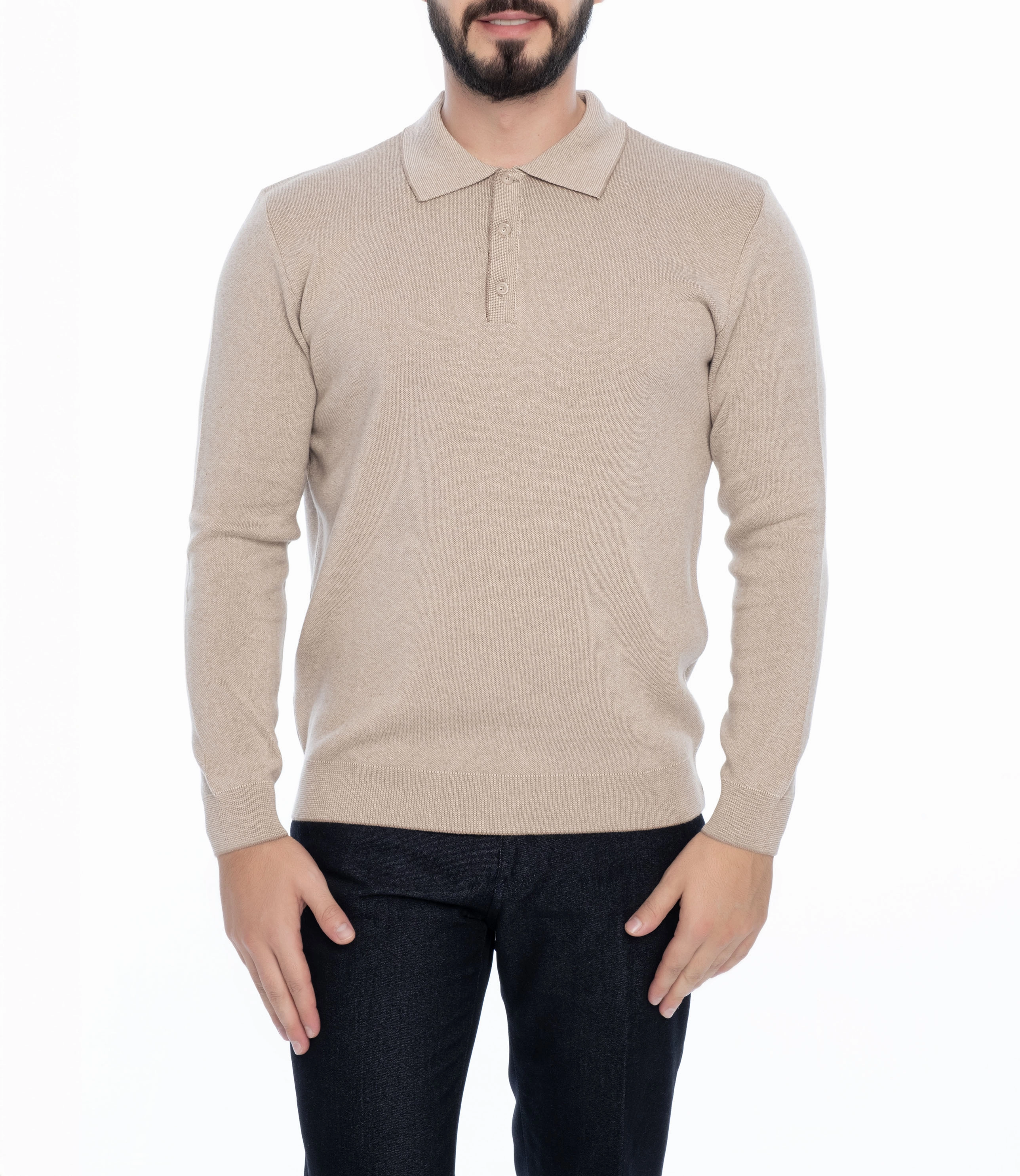 PONCE LONG SLEEVE POLO designer sweaters outlet
