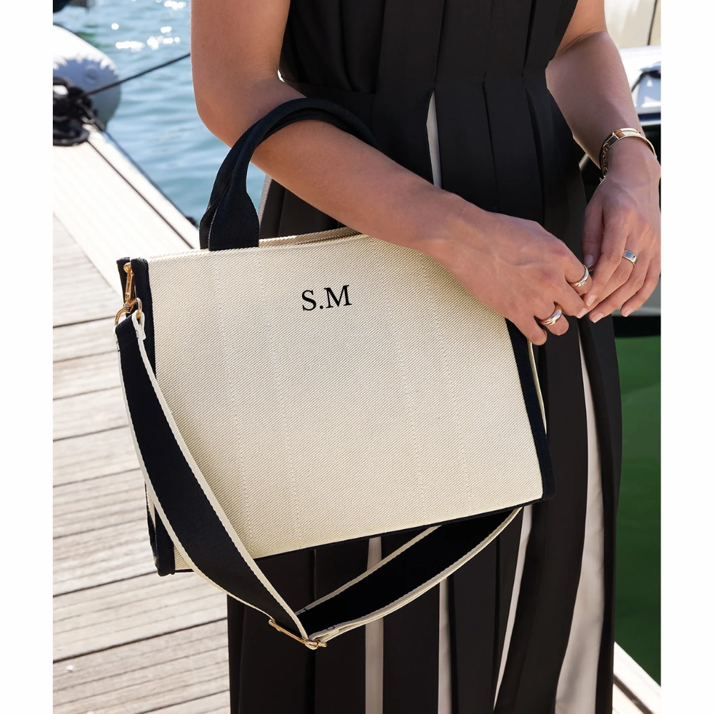 Puerto Initials Personalised Tote Bag Holiday Collection - holiday outfits clearance