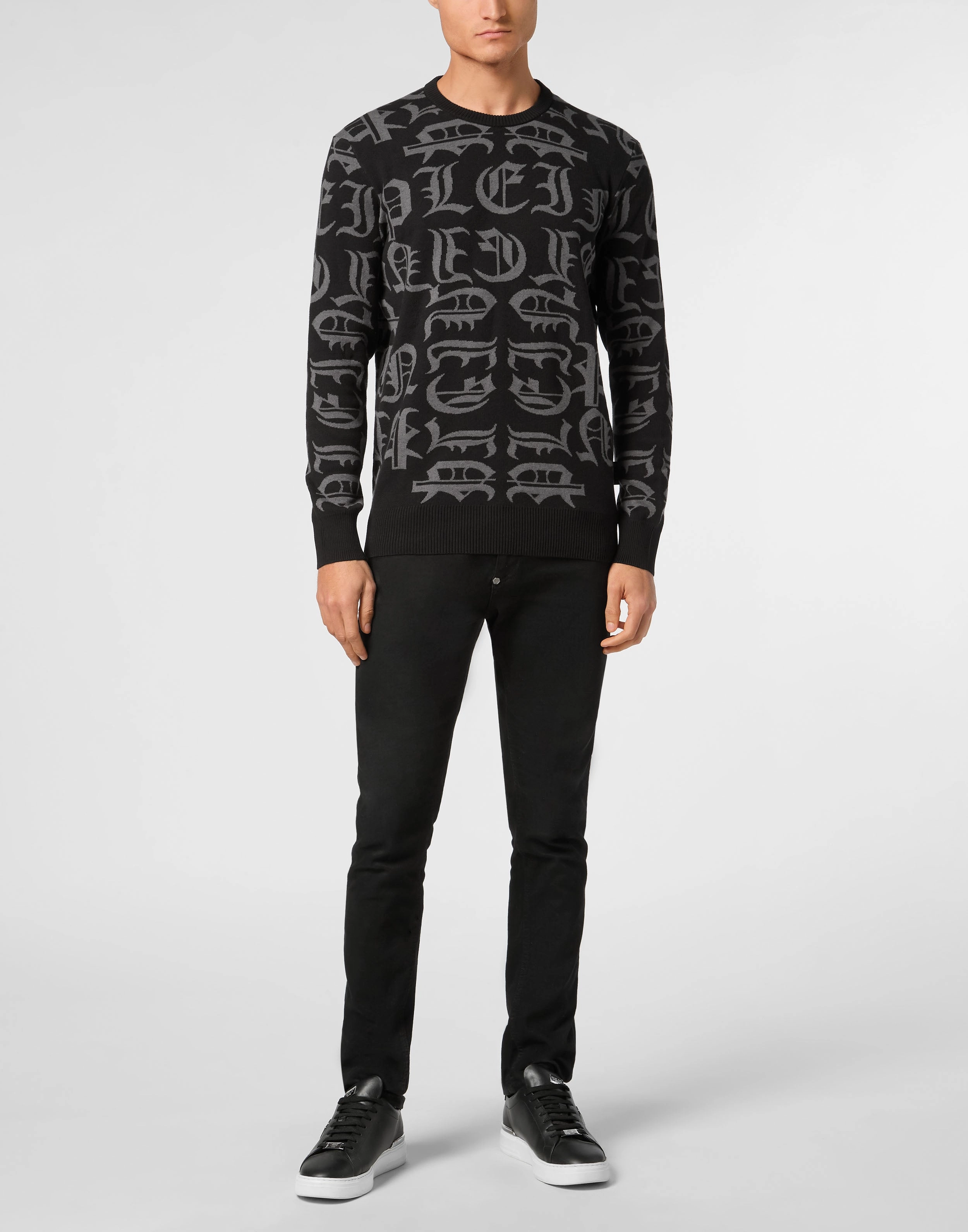 Pullover Round Neck LS Gothic Plein