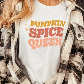 Pumpkin Spice Queen T-Shirt Holiday Collection - vacation wear sale