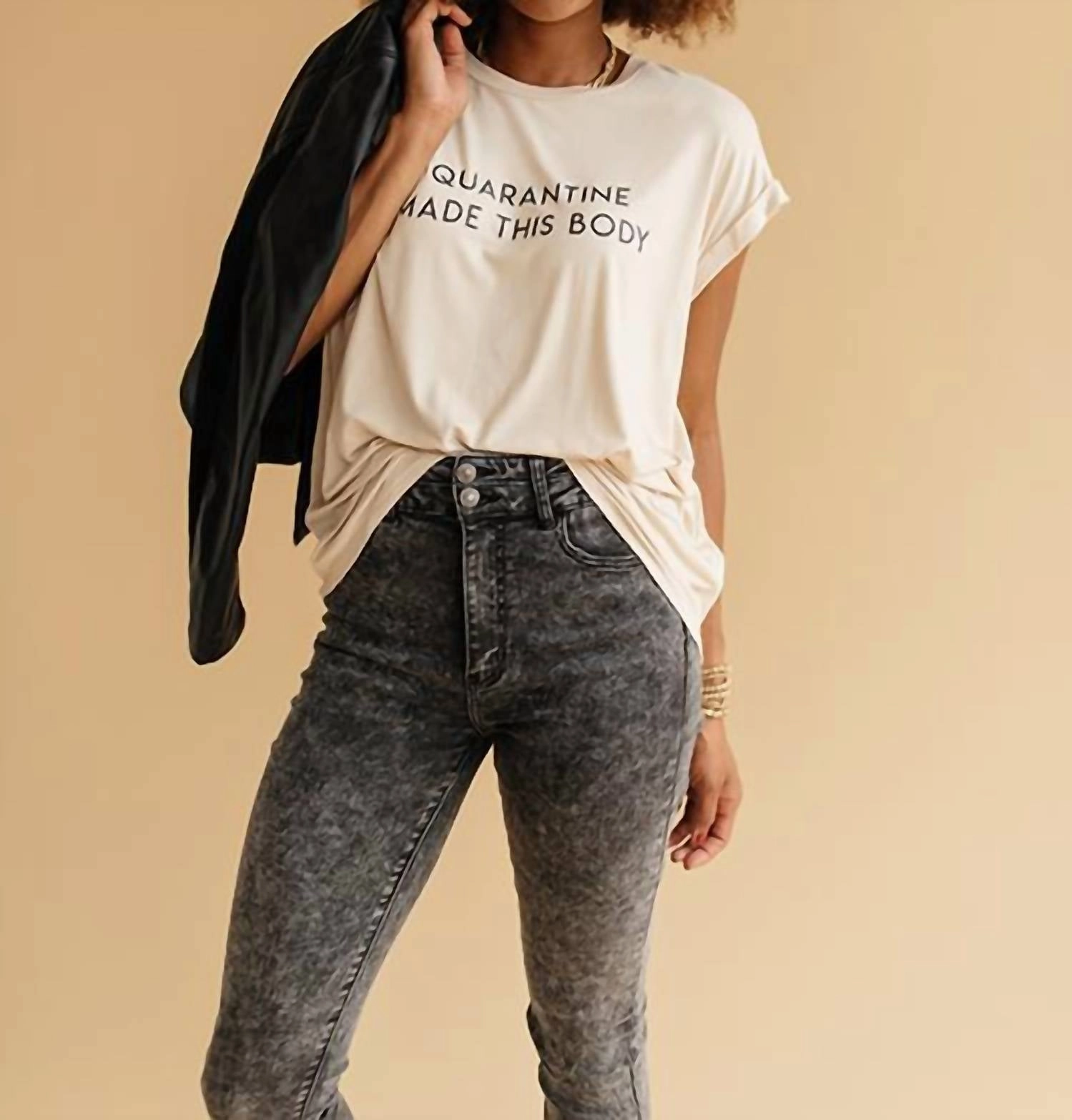Quarantine Made This Tee In Cream
