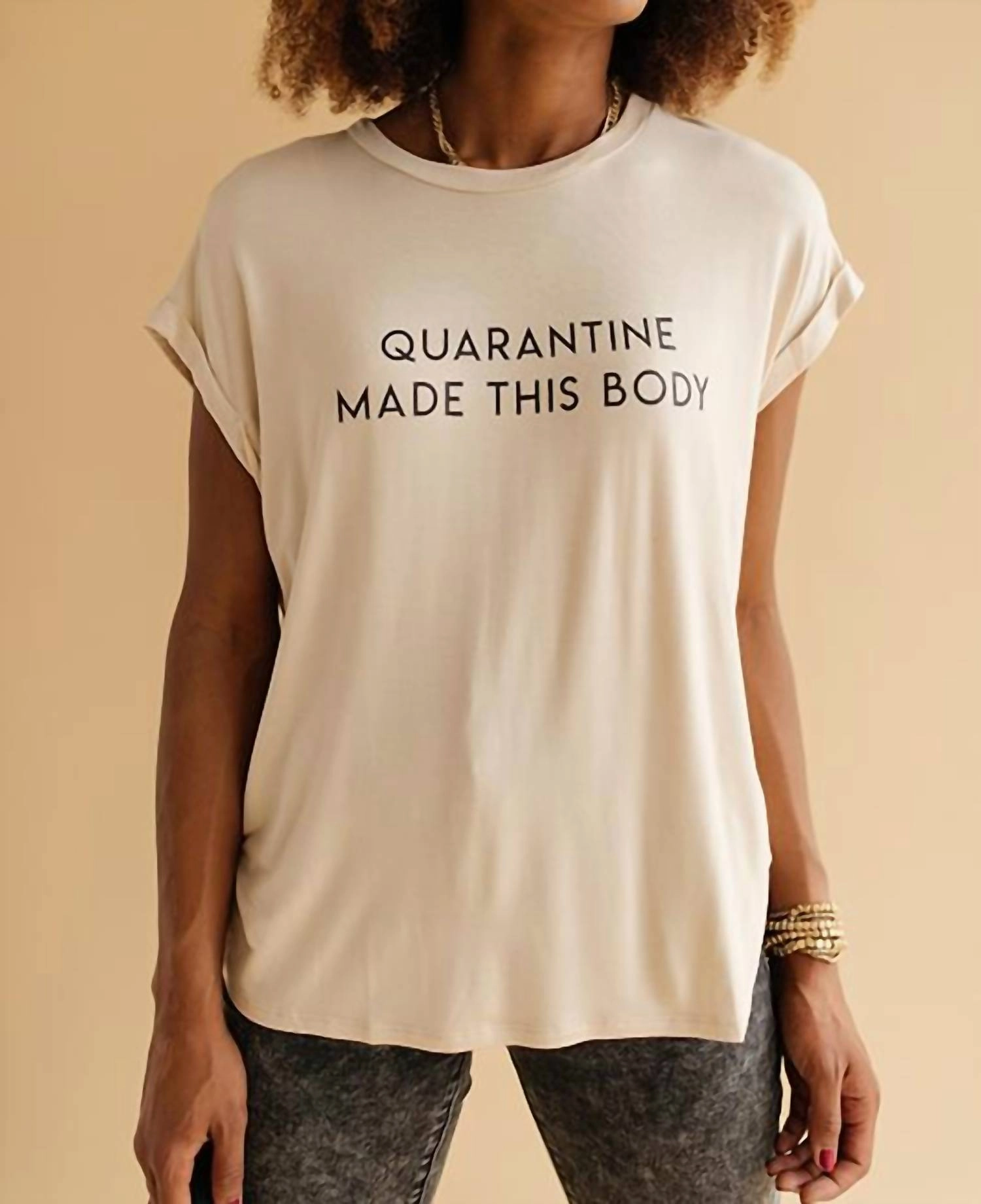 Quarantine Made This Tee In Cream