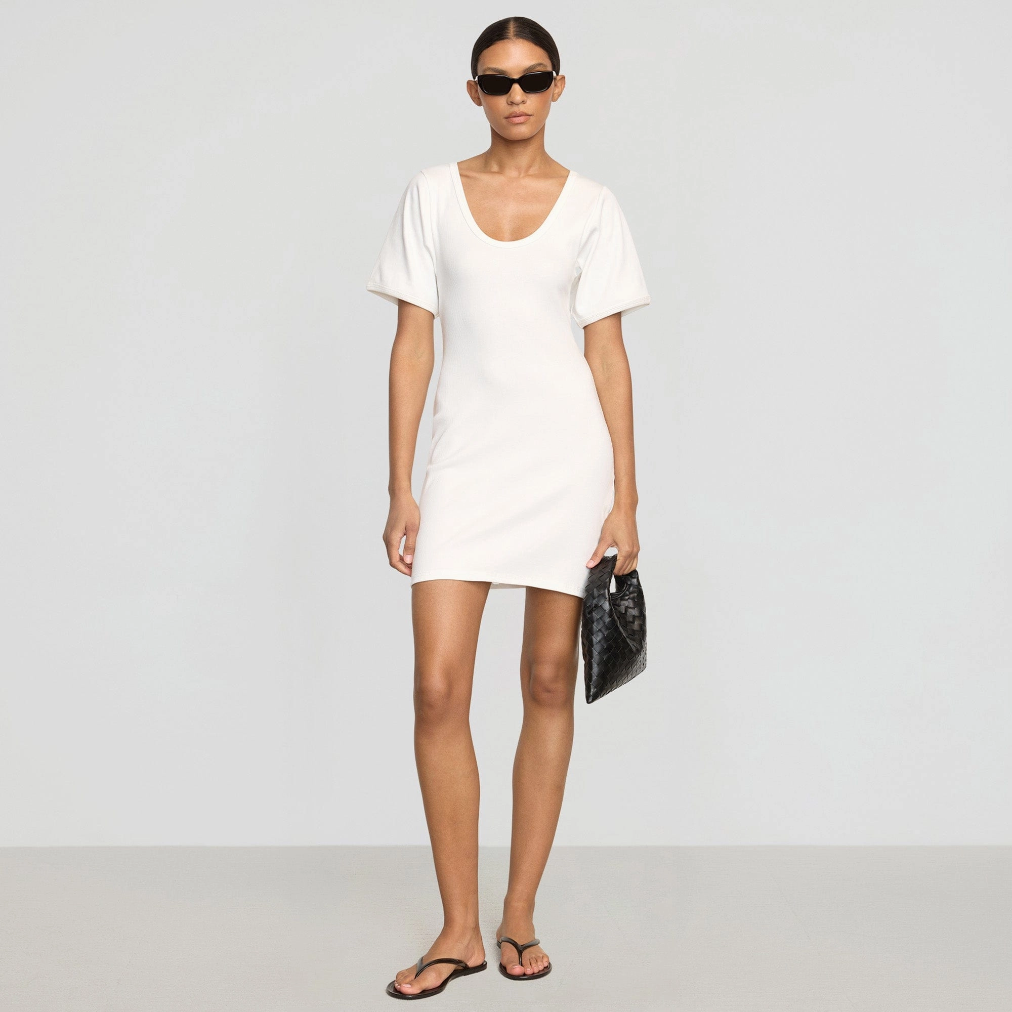 Rae Sculpted Scoop-Neck Mini Dress