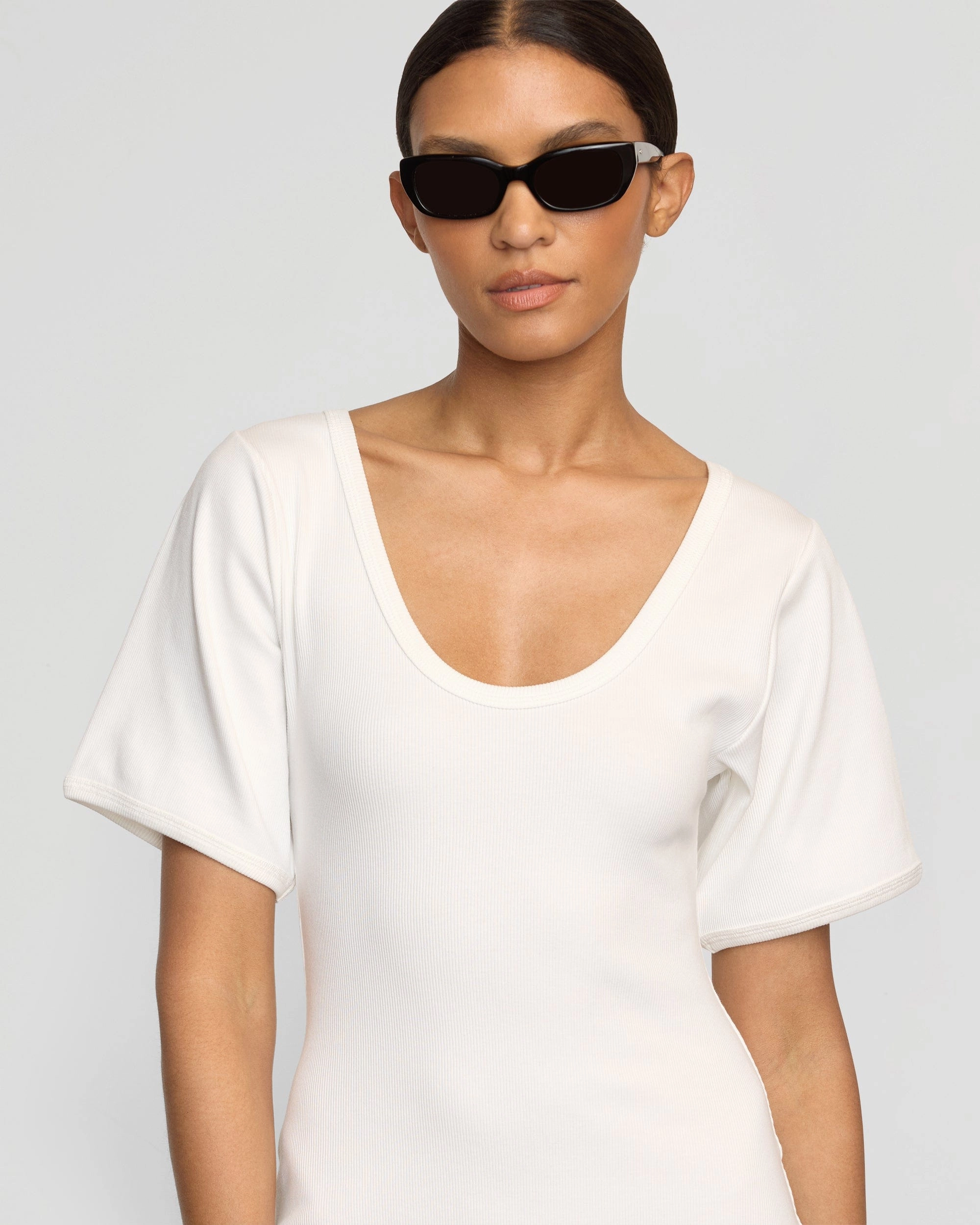 Rae Sculpted Scoop-Neck Mini Dress