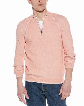 Raffi English Rib 1/4-Zip Mock Neck Sweater turtleneck sweaters sale