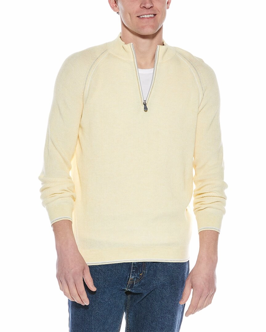 Raffi English Rib 1/4-Zip Mock Neck Sweater knit sweaters cheap