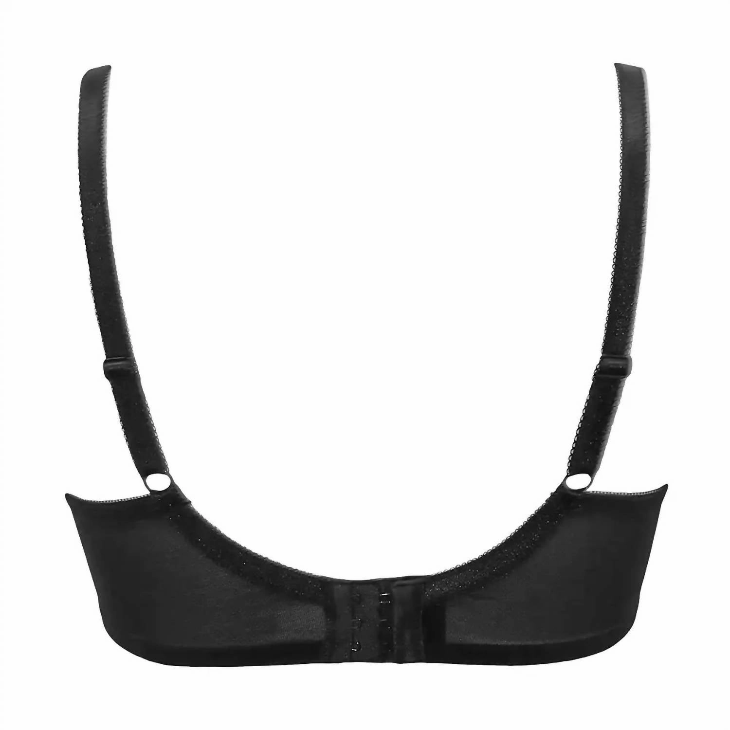 Rebel Underwired Side Support Bra In Black
