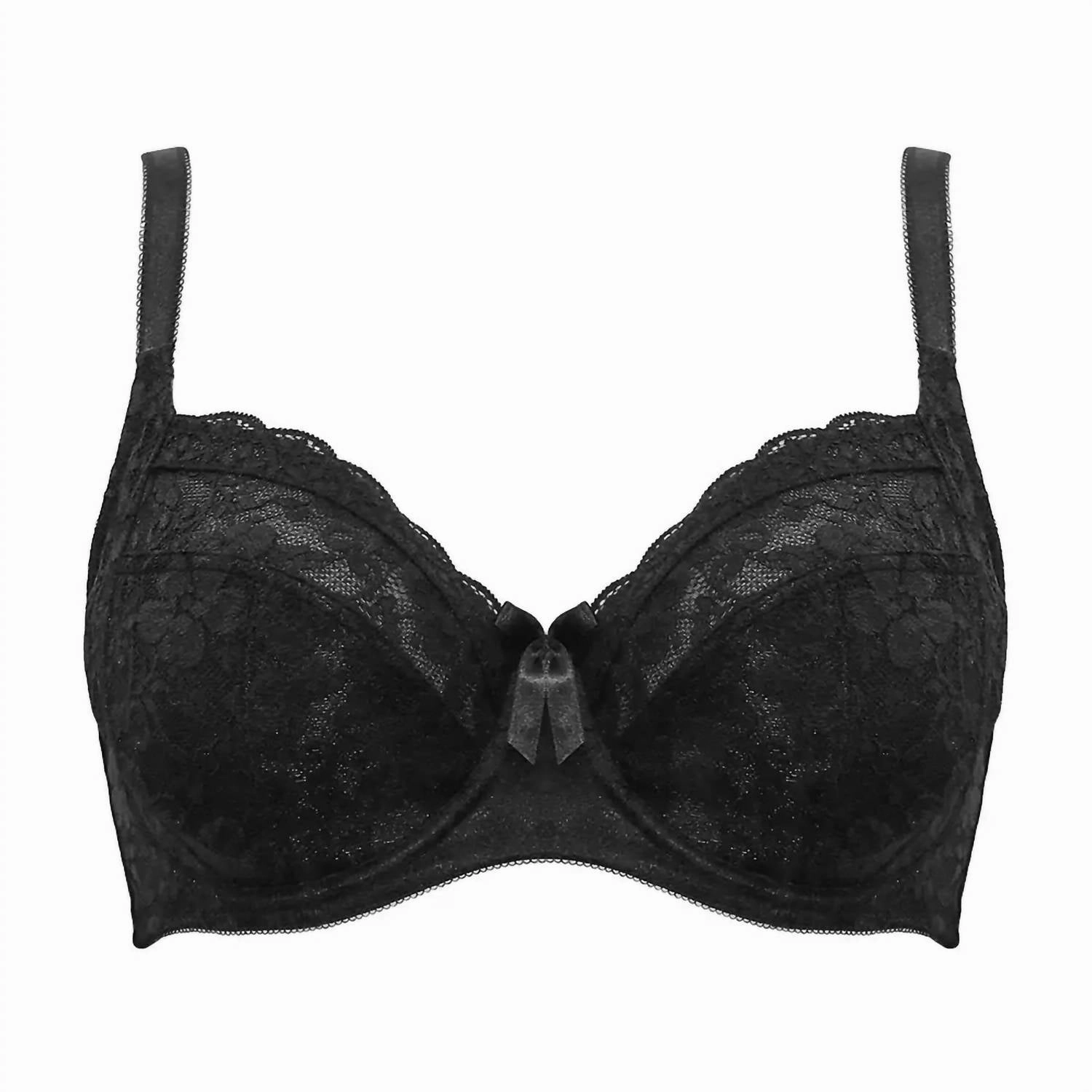 Rebel Underwired Side Support Bra In Black