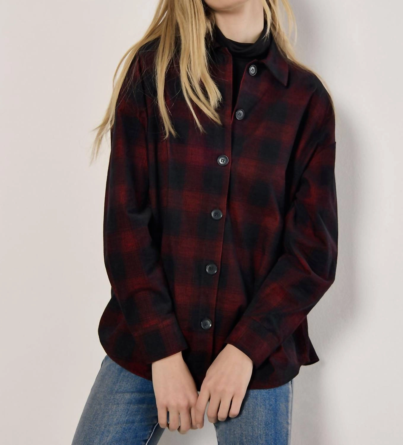 Red Check Corduroy Shirt