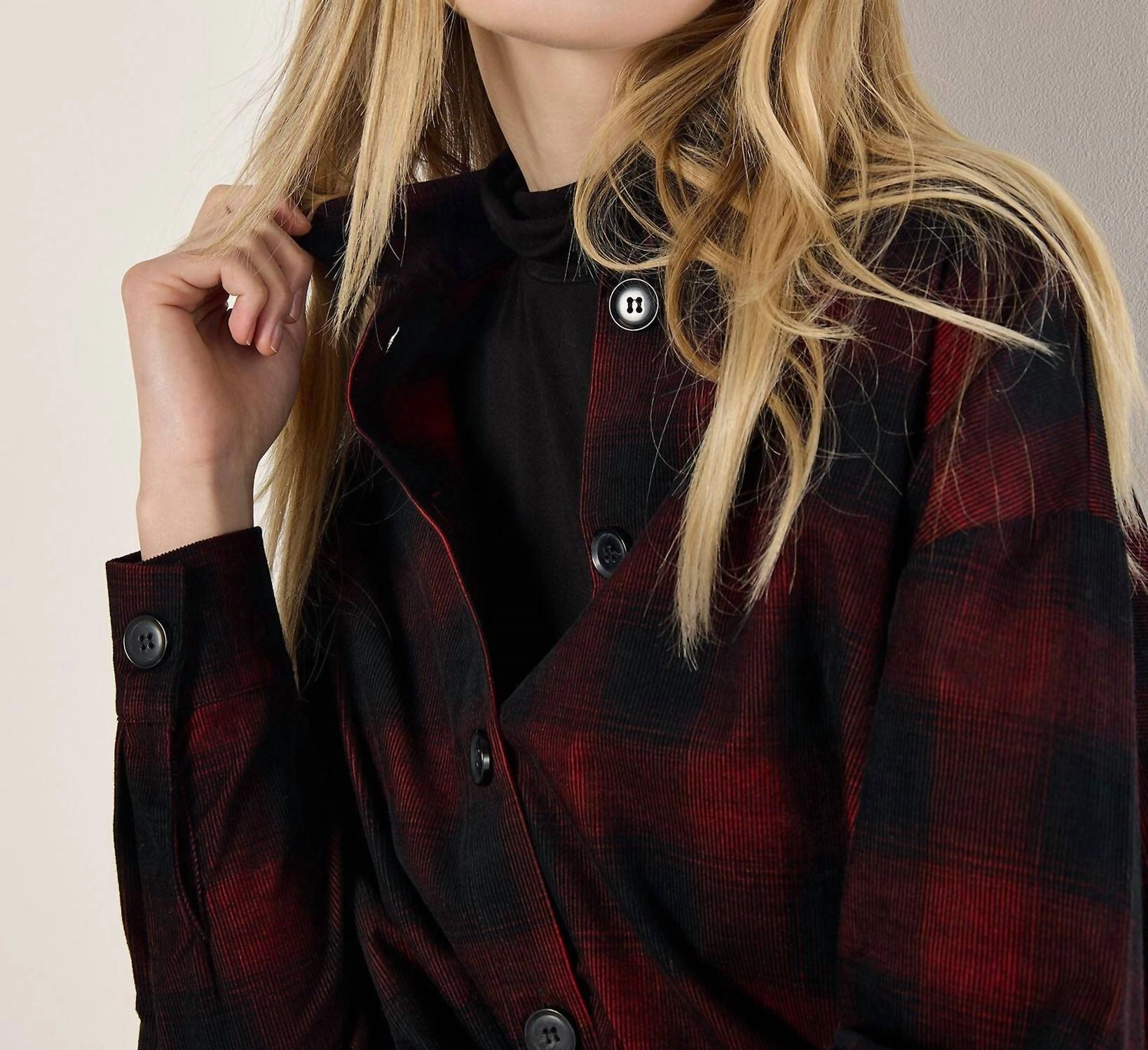 Red Check Corduroy Shirt