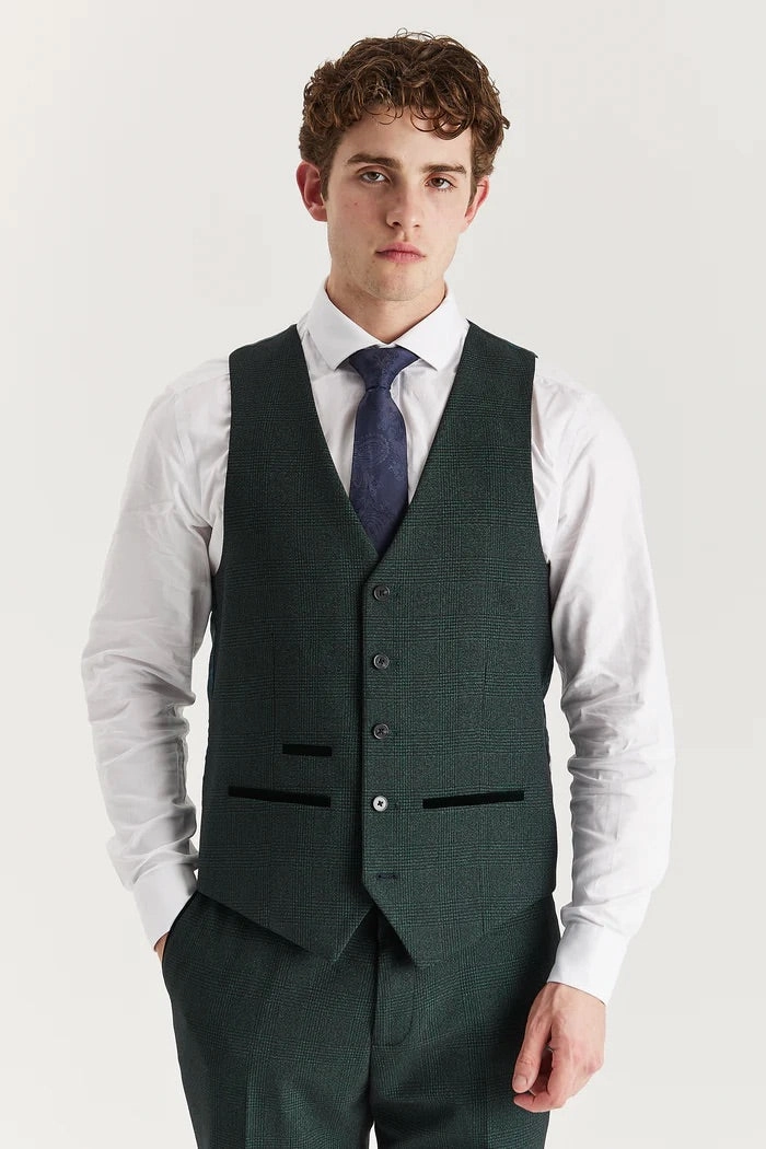 Regent 3 Piece Prince Of Wales Checked Suit