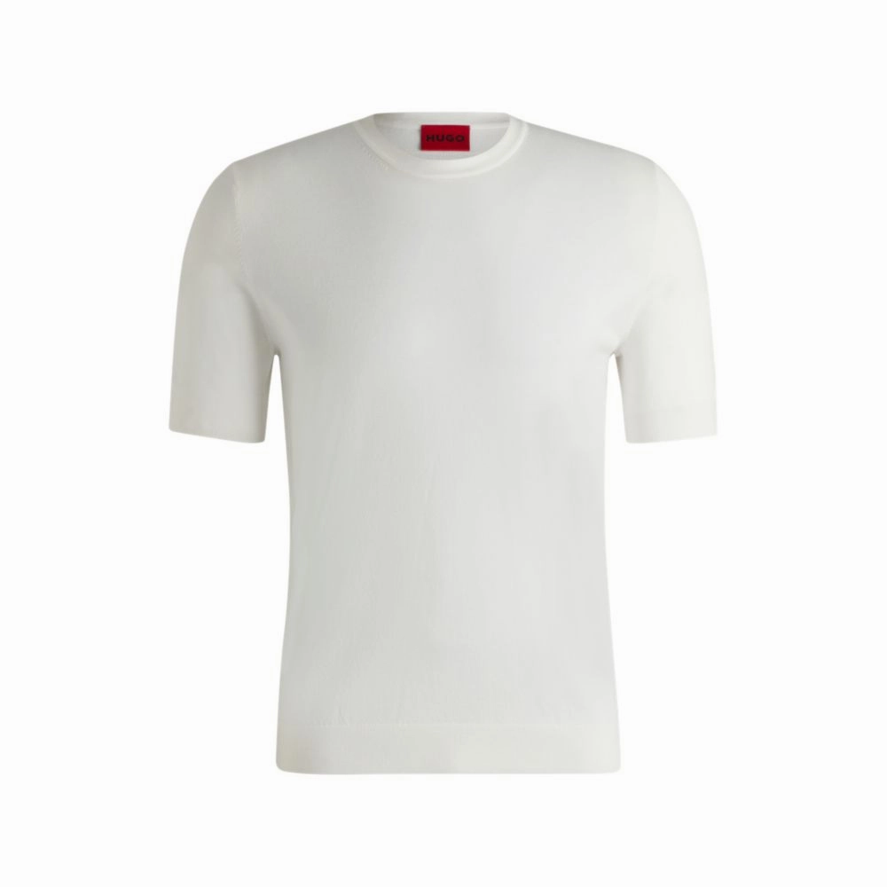 Regular-fit knitted sweater with short sleeves turtleneck sweaters sale