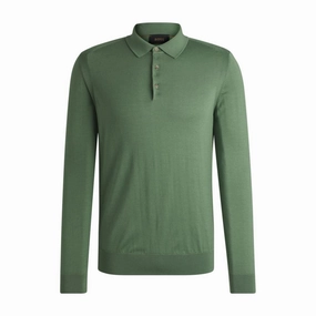 Regular-fit polo sweater in wool, silk and cashmere turtleneck sweaters sale