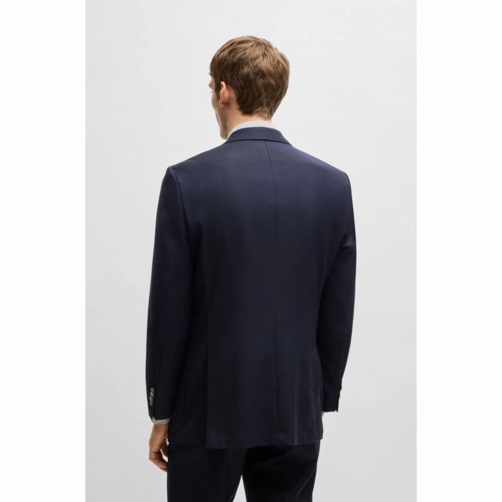 Regular-fit suit jacket in micro-patterned virgin wool