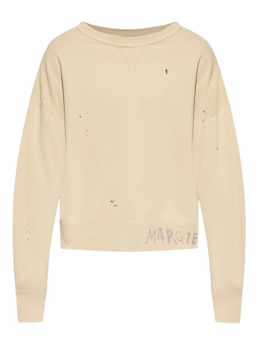 Relaxed Fit Crew Neck Sweater With Distressed Texture winter sweaters outlet