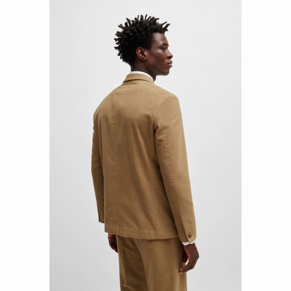 Relaxed-fit double-breasted jacket in cotton twill