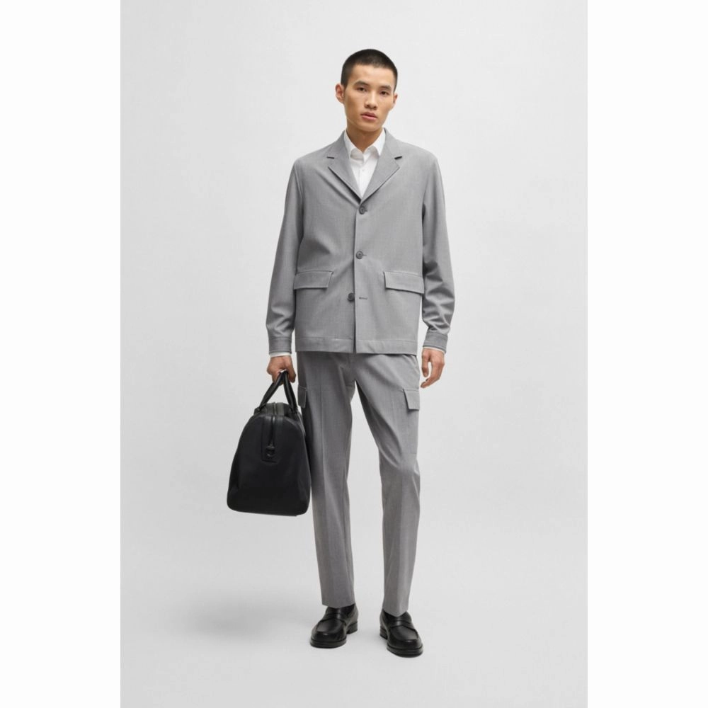 Relaxed-fit jacket in bonded stretch fabric