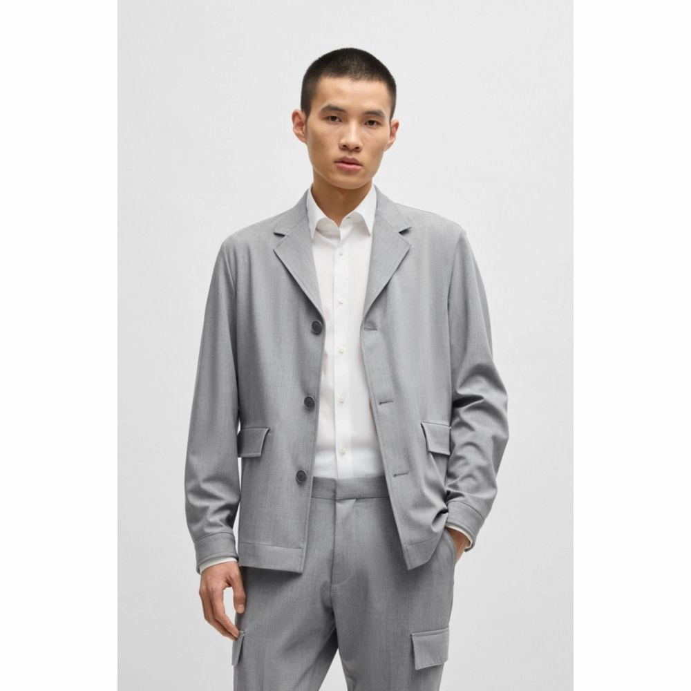 Relaxed-fit jacket in bonded stretch fabric
