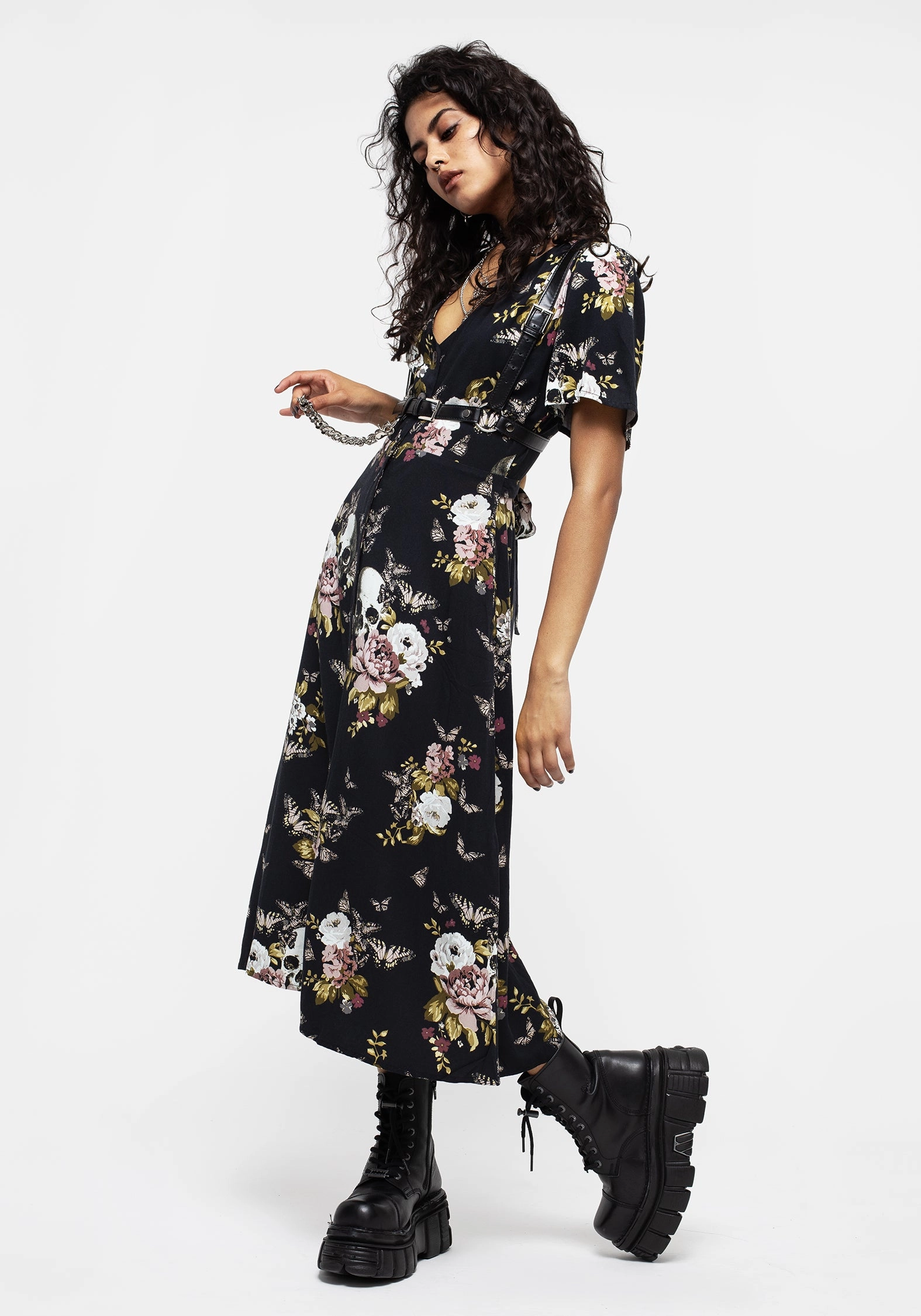 Revival Floral Button Up Midi Dress