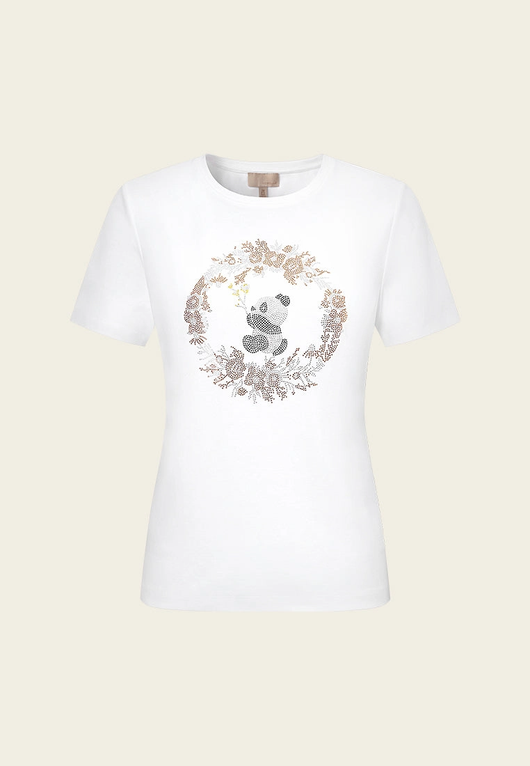 Rhinestone Panda T-shirt