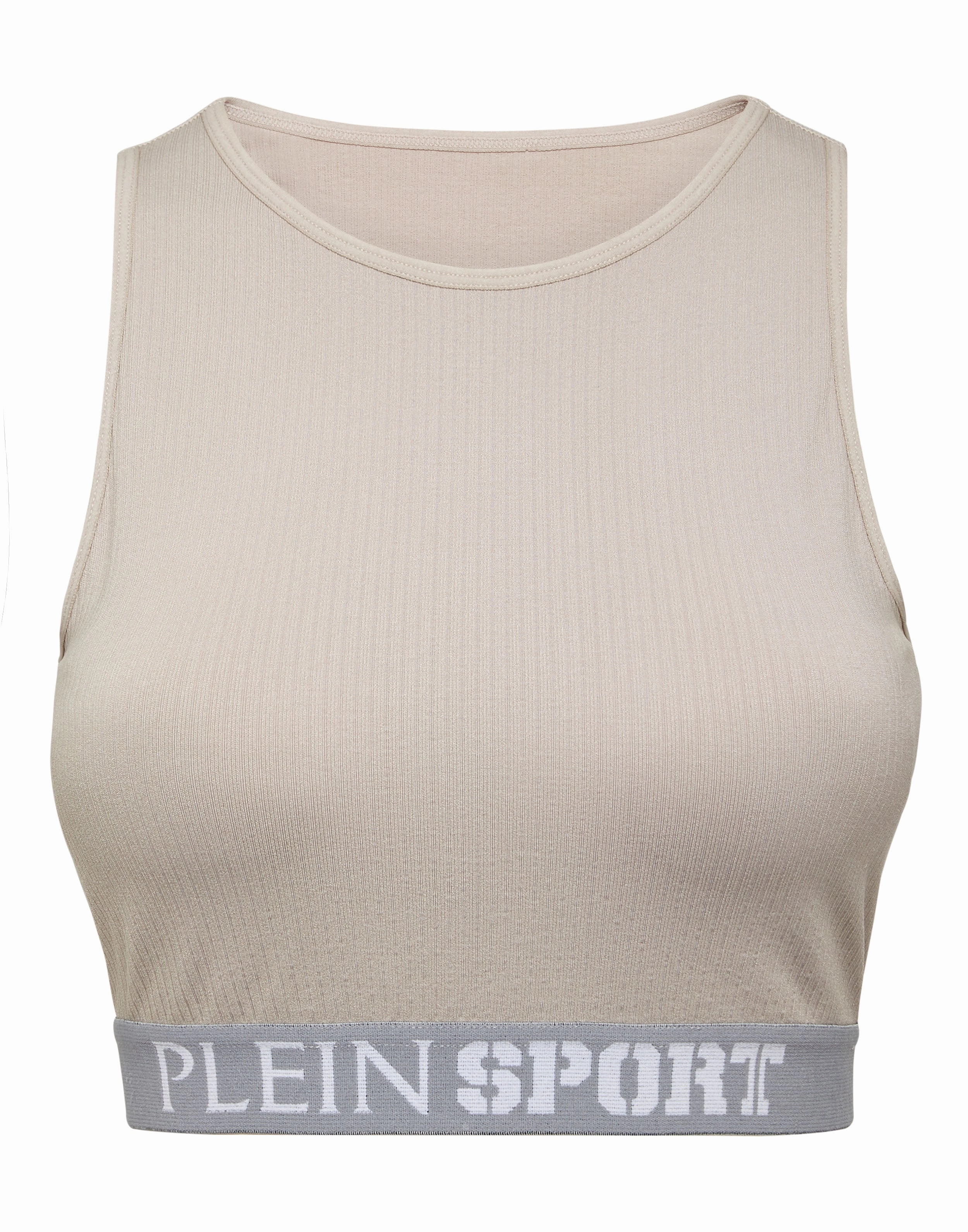 Rib Seamless Training Sport Bra Logo