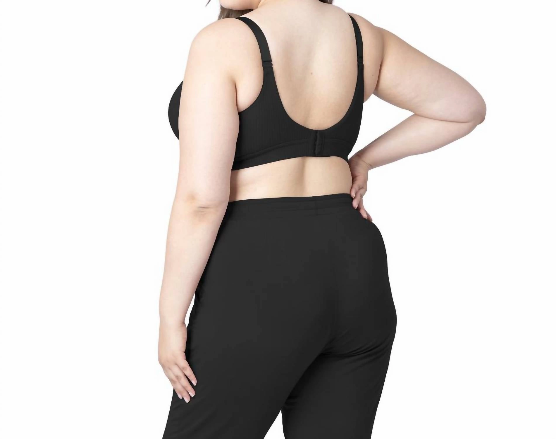 Ribbed Signature Cotton Nursing & Maternity Bra In Black