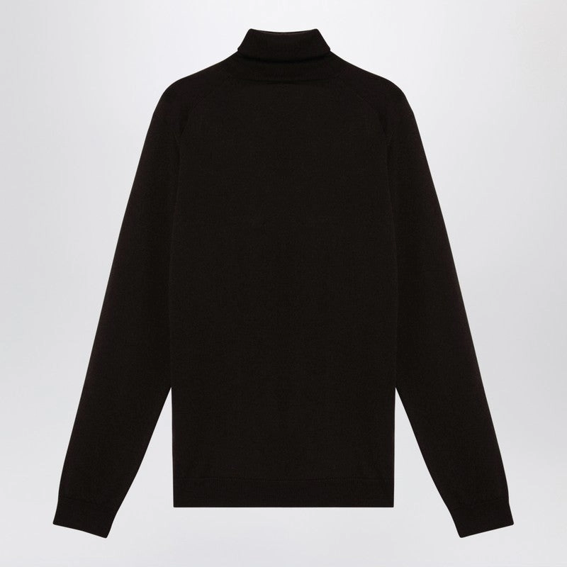 Roberto Collina Men's Ebony Merino Wool Turtleneck Sweater