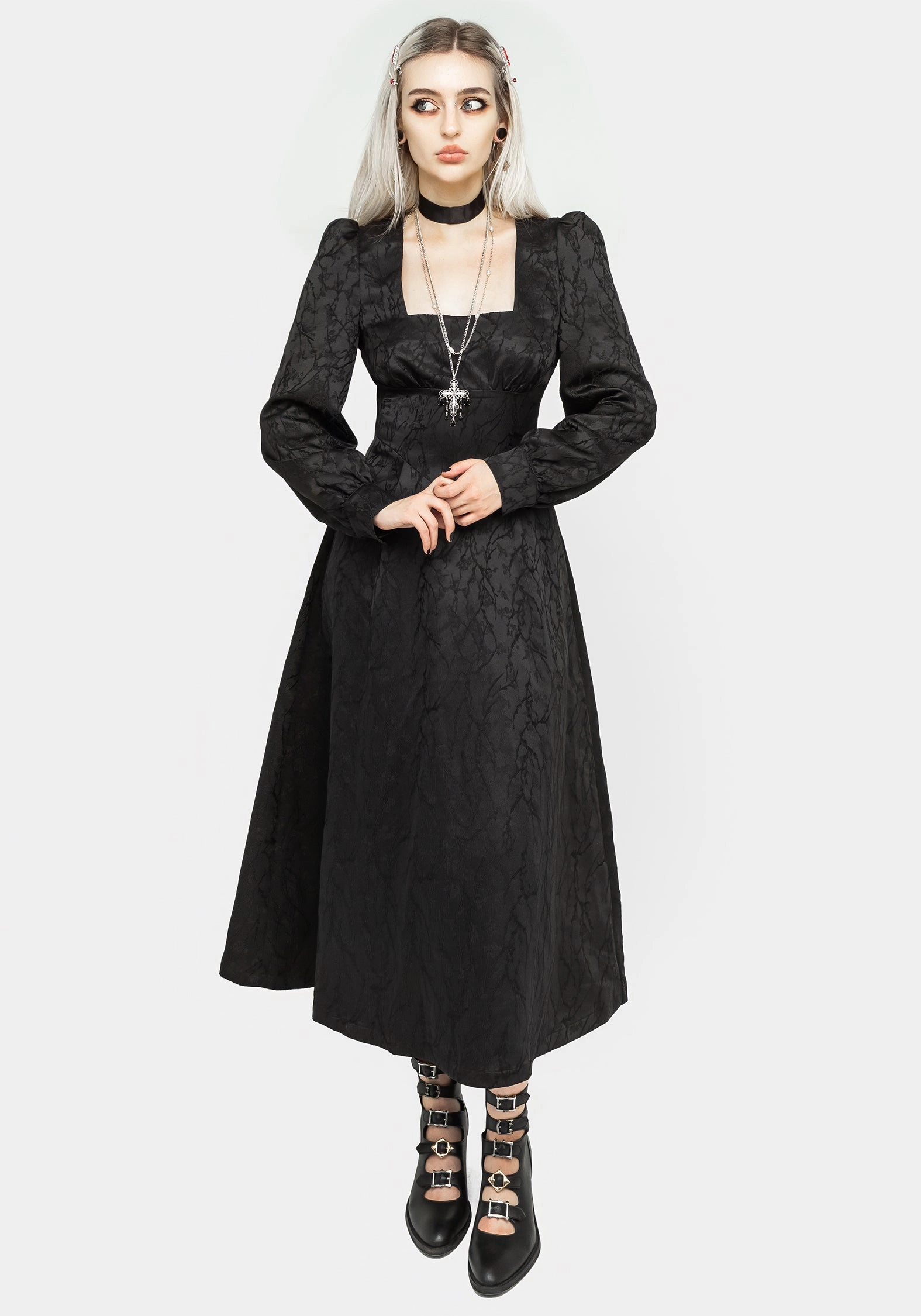 Rosamund Bishop Sleeve Midaxi Dress Dresses Womens - women's dresses clearance