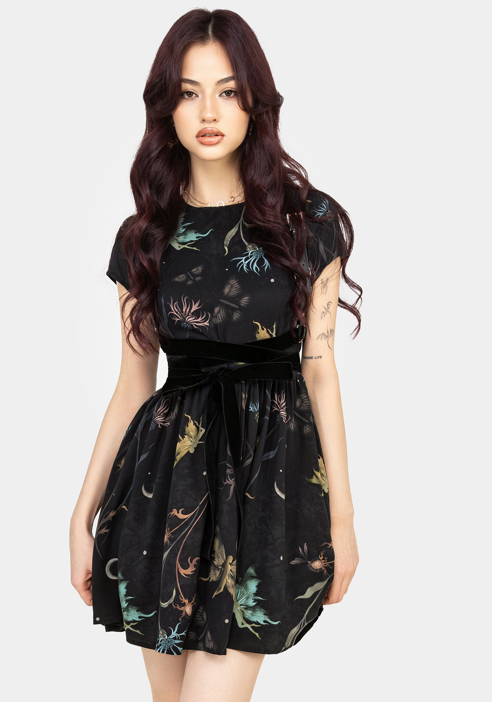 Rosanella Floral Print Mini Smock Dress Dresses Womens - women's dresses clearance
