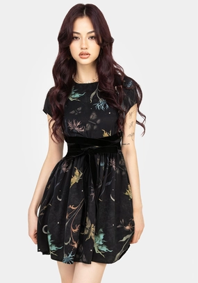 Rosanella Floral Print Mini Smock Dress Dresses Womens - women's dresses clearance