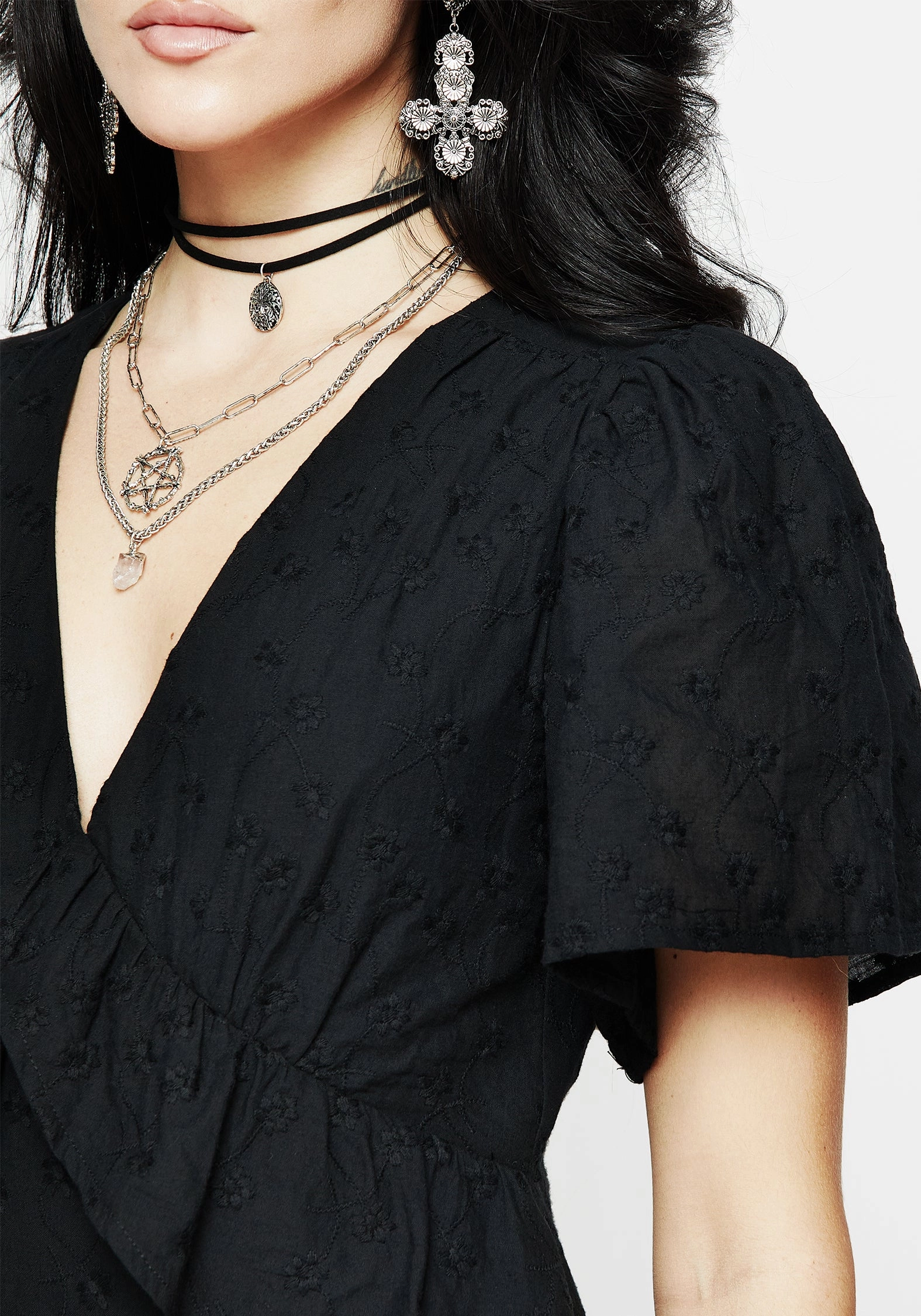 Rowena Peplum Tiered Midaxi Dress