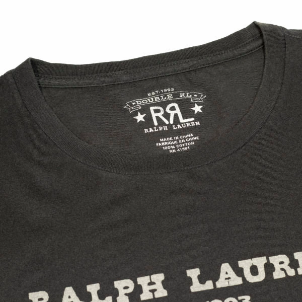 RRL by Ralph Lauren Graphic Logo T-Shirt Faded Black Canvas