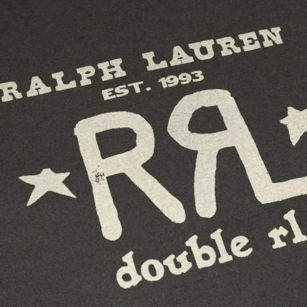 RRL by Ralph Lauren Graphic Logo T-Shirt Faded Black Canvas