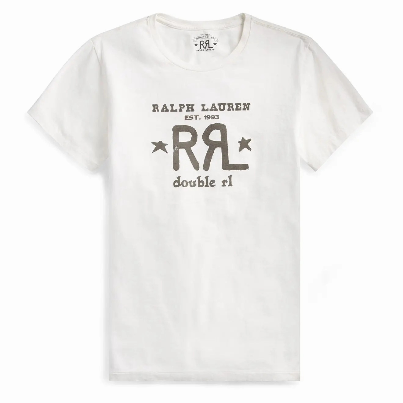 RRL by Ralph Lauren Graphic Logo T-Shirt Paper White henley shirts online