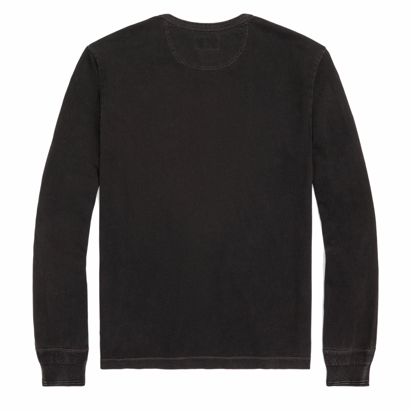 RRL by Ralph Lauren Indigo Jersey Henley Shirt Sulphur Black