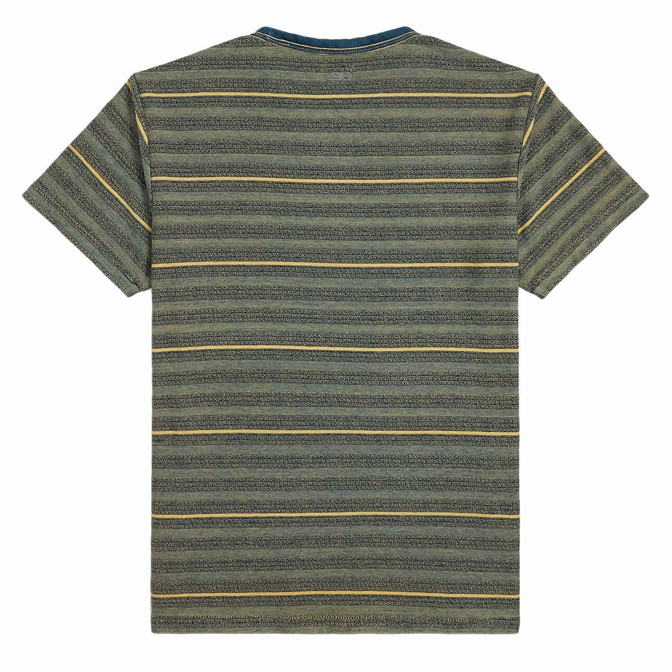 RRL By Ralph Lauren Indigo Striped Jacquard T-Shirt Cream/Multi