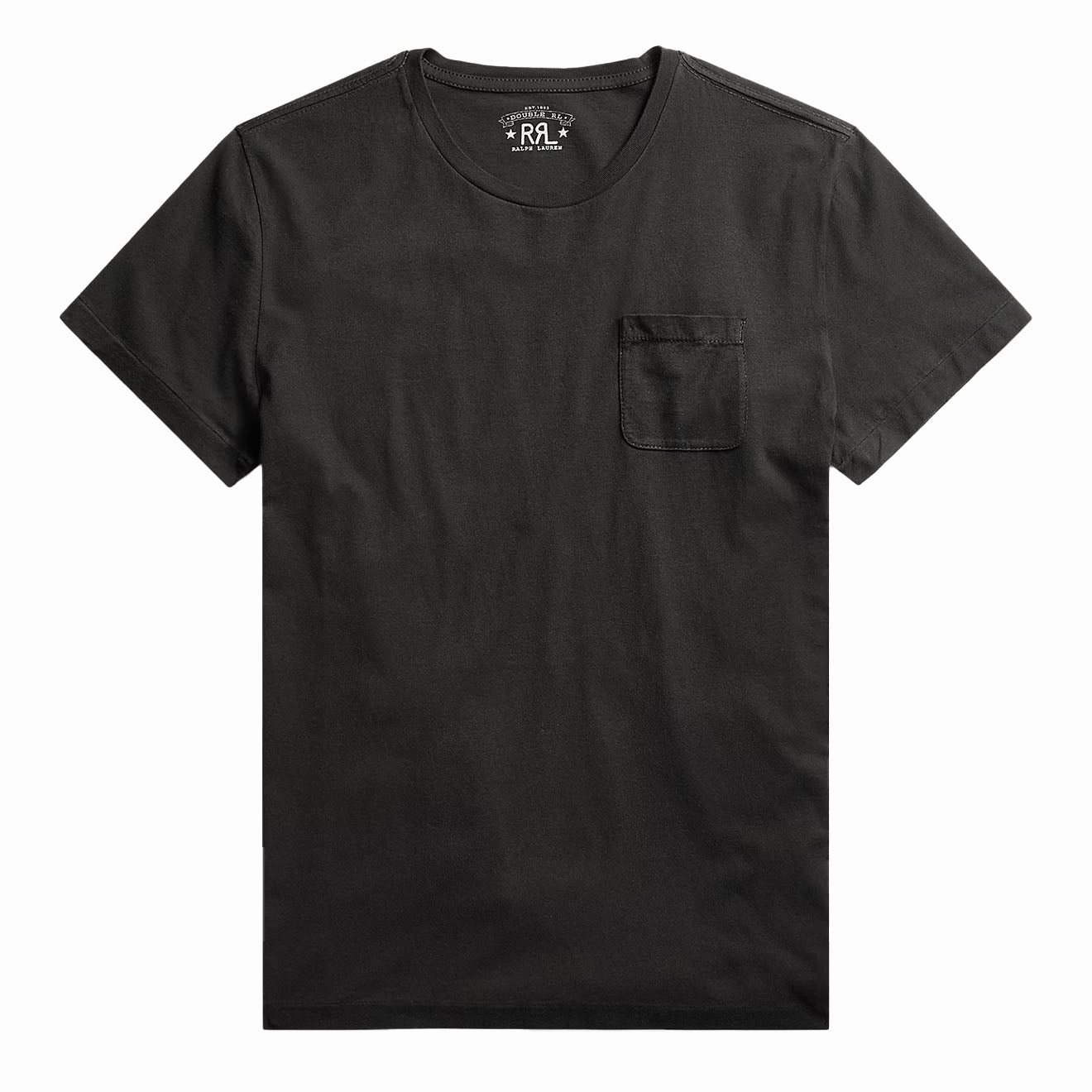 RRL By Ralph Lauren Jersey Pocket T-Shirt Faded Black Canvas henley shirts online