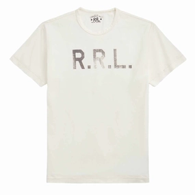RRL by Ralph Lauren Logo Jersey T-Shirt White henley shirts online